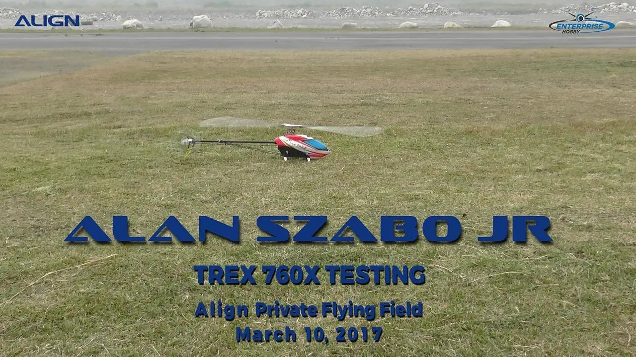 Alan Szabo Jr Align TREX 760X Test Flight 1 at Align Taiwan
