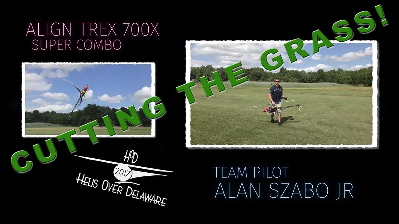 Alan Szabo Jr Align TREX 700X Helis Over Delaware 2017 "Cutting The Grass"