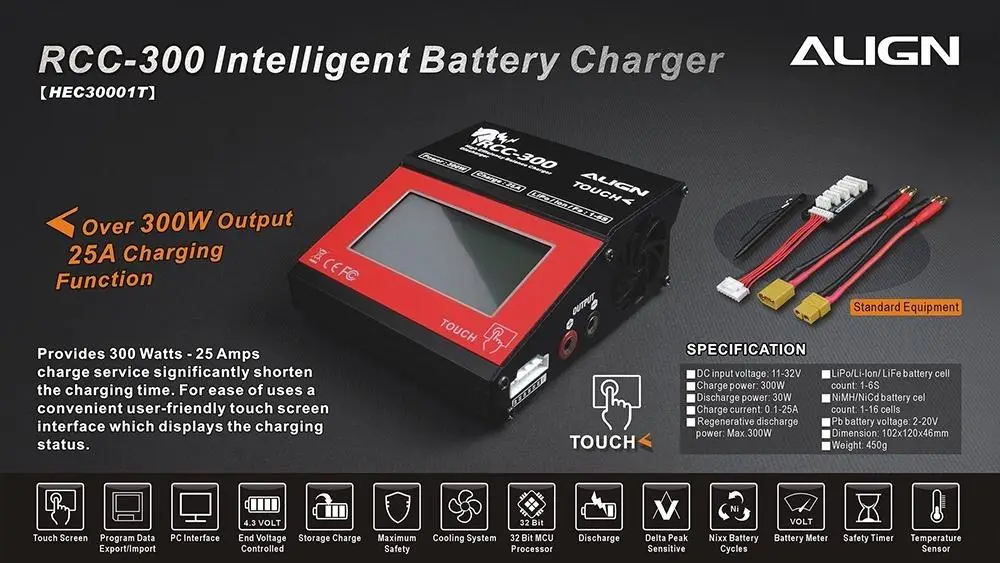 RCC-300 Intelligent Battery Charger Align Enterprise Hobby