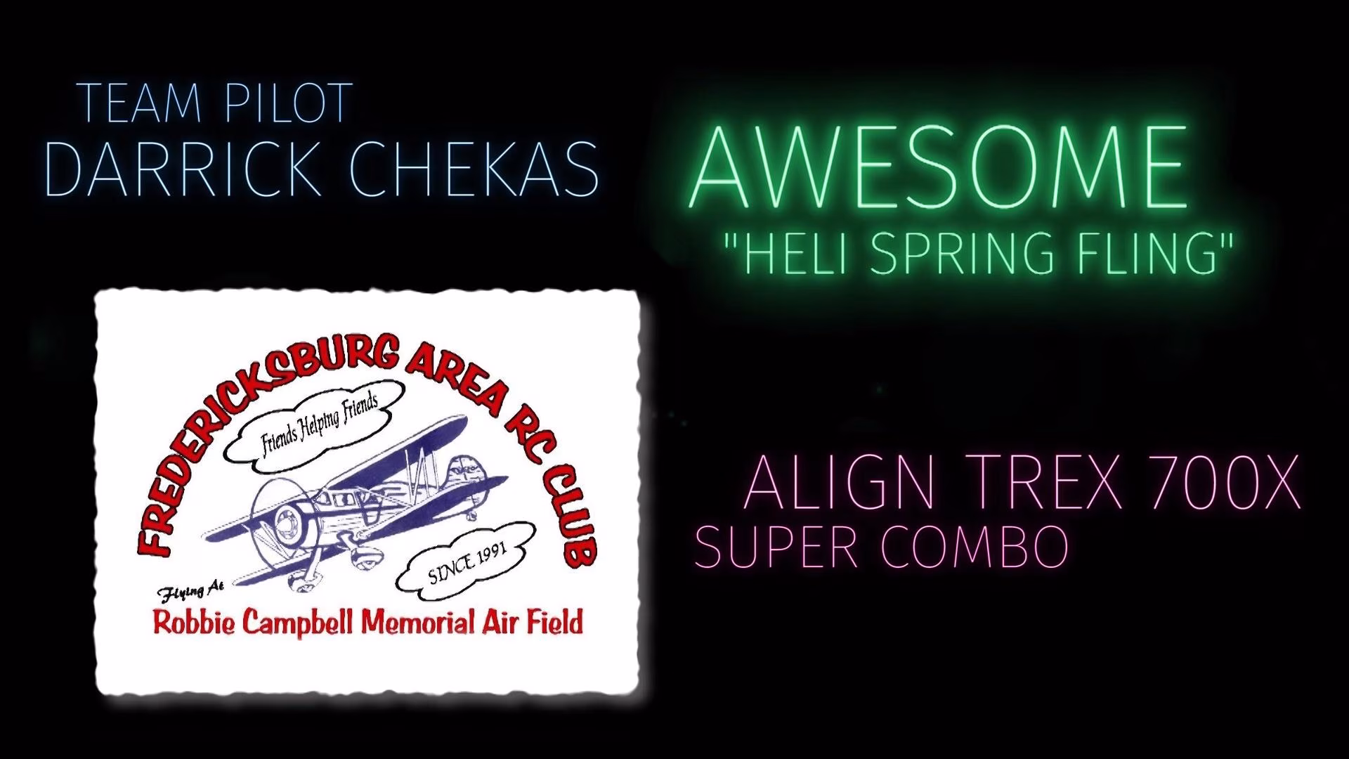 Darrick Chekas Align TREX 700X Friday Demo 1 Heli Spring Fling 2017